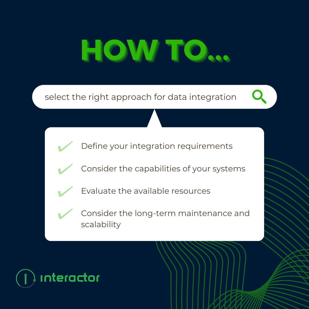 How to select the right approach for data integration